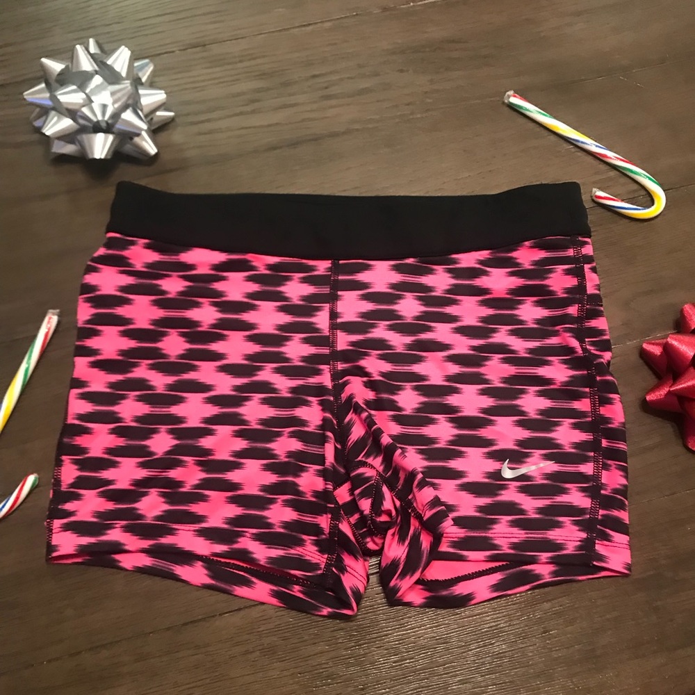 Nike pink compression shorts size M
